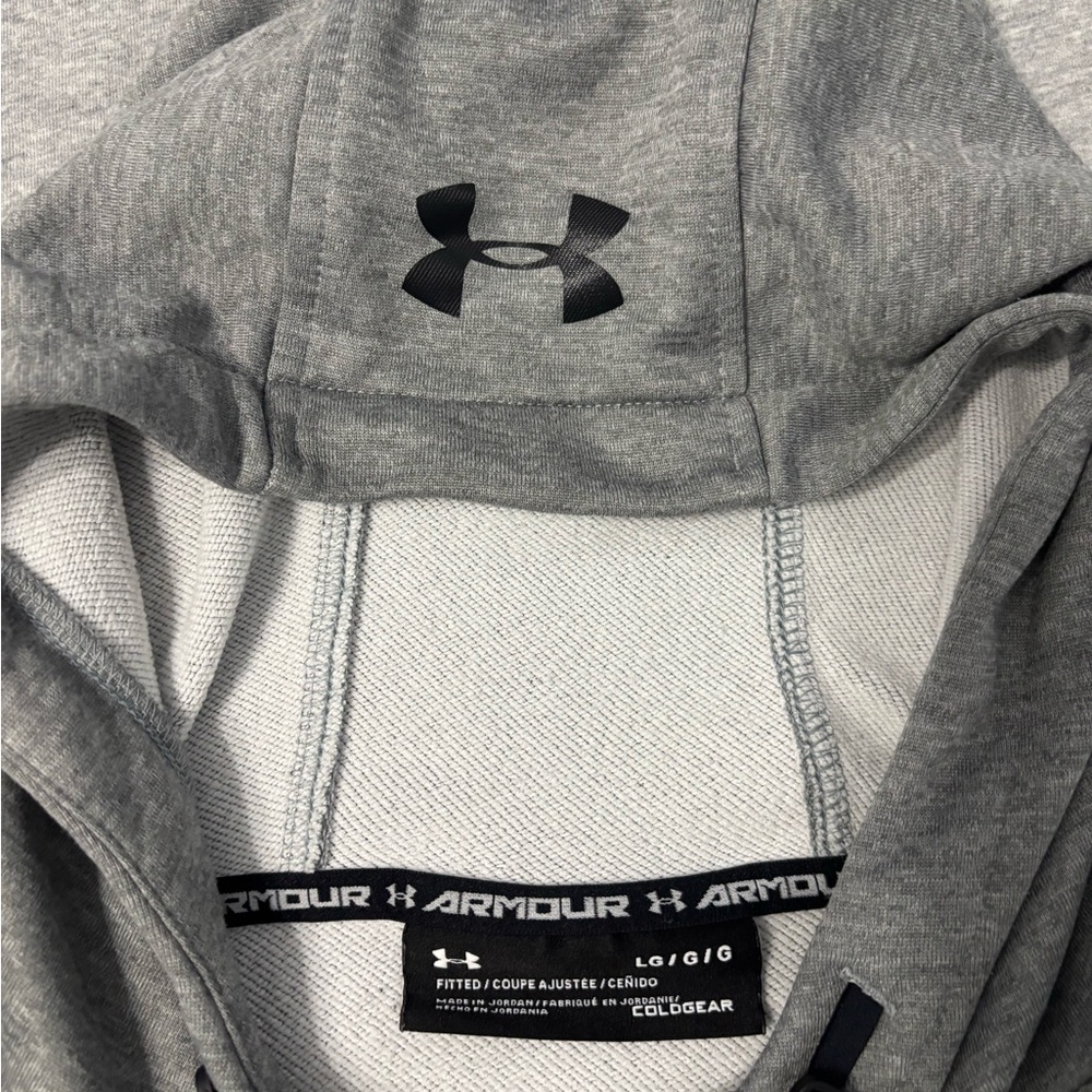 Under Armour Heather Gray Hoodie Large - Picture 3 of 8